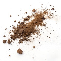 Isolated Dirt Stains on Pure White Background