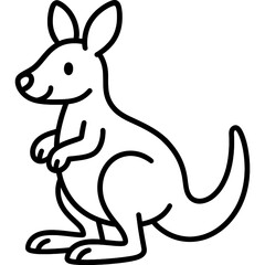 Fototapeta premium kangaroo outline for coloring