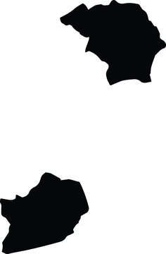 Awutu Senya East Ghana silhouette map
