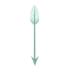 Minimalistic Arrow with Elegant Outlines in Pastel Isolated on Transparent Background