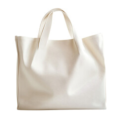 Minimal Canvas Bag with Sleek Modern Lines and a Soft Handle Isolated on Transparent Background