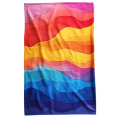 Fototapeta premium Cheerful Beach Towel with Expansive Playful Doodle Isolated on Transparent Background