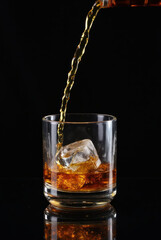 Whiskey Cascade Slow Pour into Crystal Tumbler