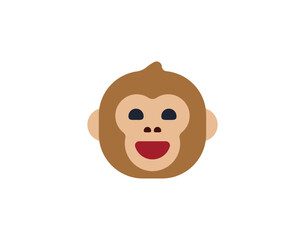 Monkey face  vector isolated emoticon. Monkey emoji. Monkey color icon