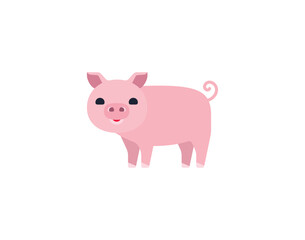 Pig vector isolated emoticon. Pig emoji. Pig color icon