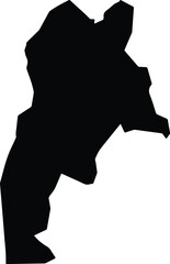 Asosa Ethiopia silhouette map