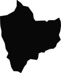 Asokwa  Municipal Ghana silhouette map