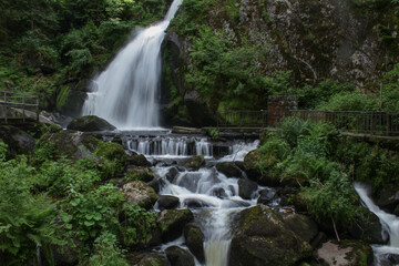 photo of cascading water fall in the Black Forest of Germany