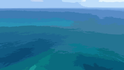 Aerial view open ocean