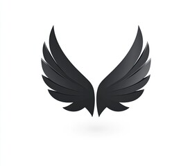 Fototapeta premium Elegant black stylized wings design