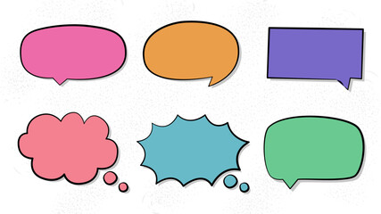 set of colorful speech bubbles, Illustration of Bubble chat