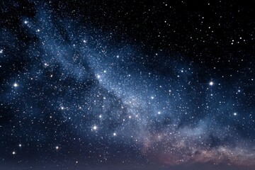 Obraz premium Starry Night Sky with Milky Way Galaxy Cosmic Clouds and Celestial Stars Space Exploration Ba