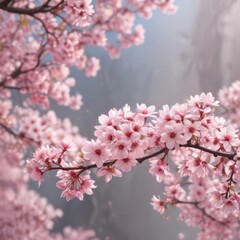 Delicate pink sakura petals, soft focus spring background,  bokeh,  pastel