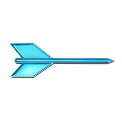 Fototapeta premium Minimalistic Arrow with a Sleek Outline in Vibrant Isolated on Transparent Background