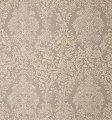 Subtle neutral damask, seamless repeating baroque pattern, delicate lace effect ,  floral,  surface