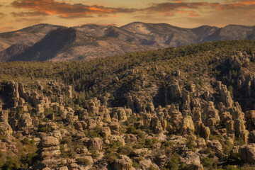 sunset in the mountains