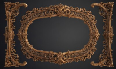 Intricate swirl frames, vintage style, perfect for elegant designs ,  filigree,  digital design,  vector illustration