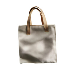 Minimalist Canvas Bag with Subtle Stitching and a S Isolated on Transparent Background