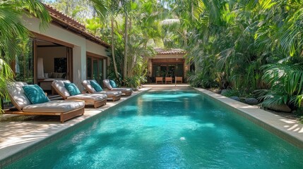 Luxury Tropical Villa with Private Pool and Lush Gardens
