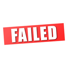 failed red text stamp background