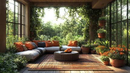 Serene Garden Patio: A Tranquil Outdoor Oasis