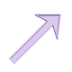 Contemporary Arrow with Clean Minimalist Geometry Isolated on Transparent Background