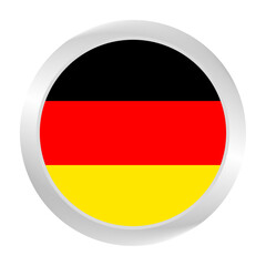 Flag of Germany. Circle flag icon logo. Round flag. Flag icon. Standard color. Digital illustration. Vector illustration.	