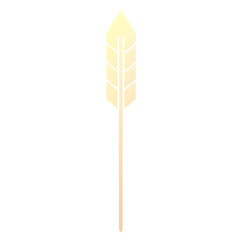 Minimalistic Arrow with Gentle Gradient Shifts in P Isolated on Transparent Background