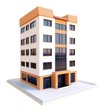 PNG Bulding model architecture illustration building.