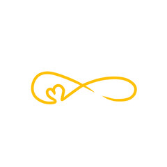 Fototapeta premium infinity heart line symbol