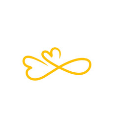 Naklejka premium infinity heart line symbol
