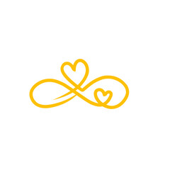 infinity heart line symbol