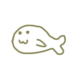 Fish hand drawing png transparent