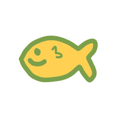 Fish hand drawing png transparent