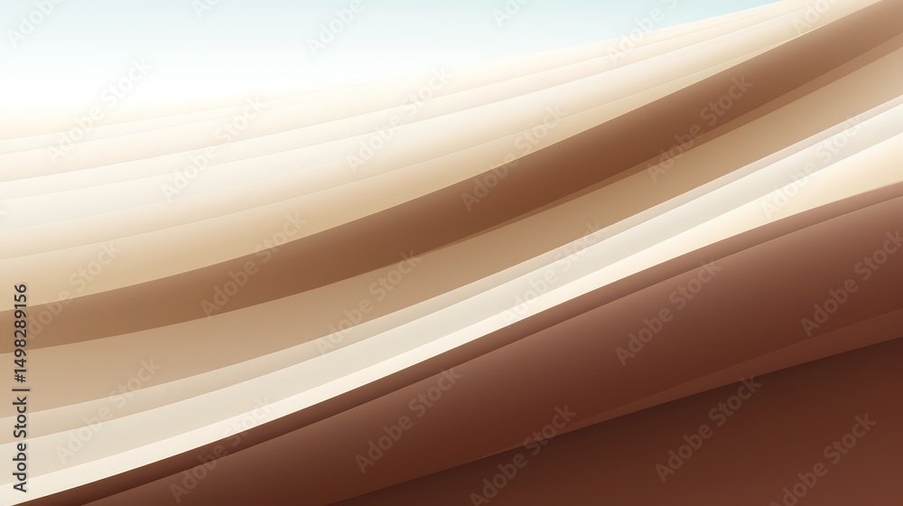 Poster brown and white striped background with a brown and white line. the background is a combination of b