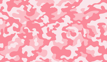 seamless camouflage pattern with pink color