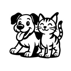 Dog and Cat Good Friends