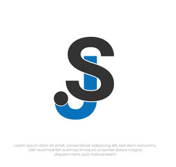 JS Monogram Logo Design – Elegant Initial Letter Logo Template, Modern Branding