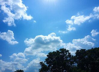 blue sky with clouds