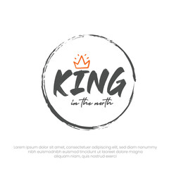 King Typography Vector Design – Royal Crown Text Art for T-Shirt, Logo Design