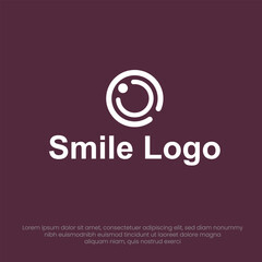Minimalist Smile Logo – Simple Happy Face Icon, Modern Vector Emblem for Branding