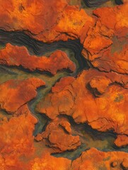 Fototapeta premium オレンジと緑の抽象的なテクスチャ背景