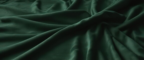 Obraz premium Deep green velvet textile; plush surface texture , velvet texture, curtain, material