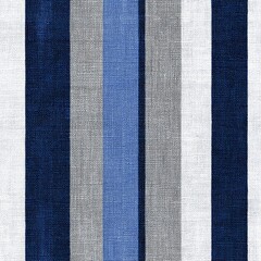 Fototapeta premium A seamless textile pattern of bold stripes on woven linen fabric, contemporary style