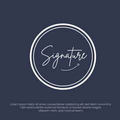 Signature Logo Vector Template – Elegant Personal Branding, Handwritten Logo Design