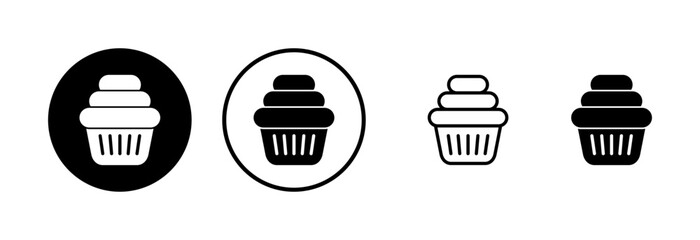 Cup cake icon logo design. Cup cake sign and symbol