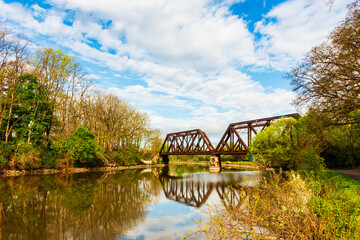 Fototapeta premium Erie Canal in Pittsford, New York