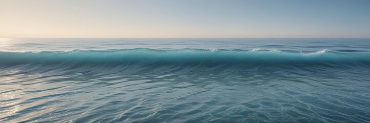 Obraz premium Subtle light blue gradient, soft ocean waves texture, graphic, view