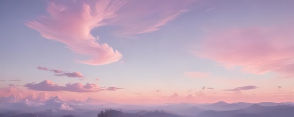 Dreamy pastel gradient sky, cotton candy soft hues, gentle, dreamy