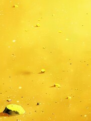 Obraz premium 黄金色の液体と微粒子の動き、抽象的な背景